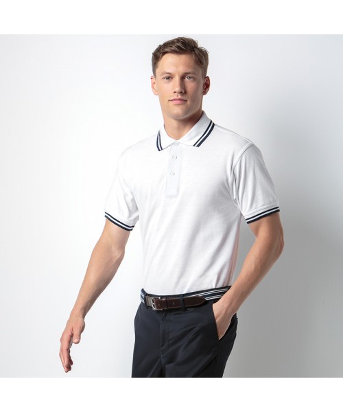 Plain Tipped collar polo shirt Kustom Kit 185 GSM